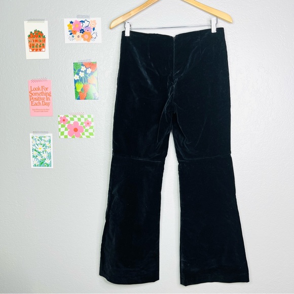 Vintage 90s Y2K flare bell bottom velvet pants size 8 - Picture 2 of 4